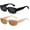 Black+Tea-colored, variant on Retro Small Square Sunglasses 2 Pack, UV400 Full Protection Shades, Unisex Outdoor Sun Glasses, Fashion Casual Eyewear, Multiple Colors Available