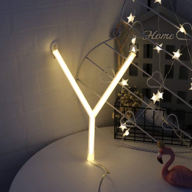 Coofit LED Neon Light Alphabet Letter Sign Neon Night Light Wall Decor for Home Holiday