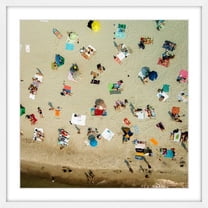 "Beach Towels" Framed Painting Art Print, 12.0" x 1.5"