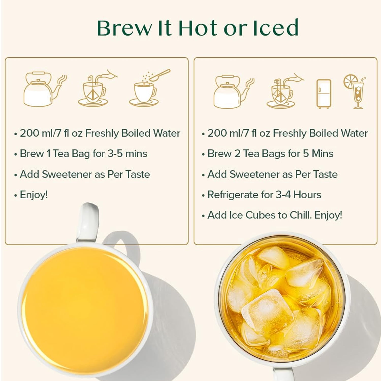 VAHDAM Organic Turmeric Ginger Herbal Tea, 100 Pyramid Tea Bags | Caffeine-Free, Non-GMO Herbal Infusion, Spiced Botanical Blend