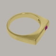 thumbnail image 4 of LBG British Made 14k Yellow Gold Natural Ruby Mens Promise Ring - 33 size options - Size 6.5, 4 of 6