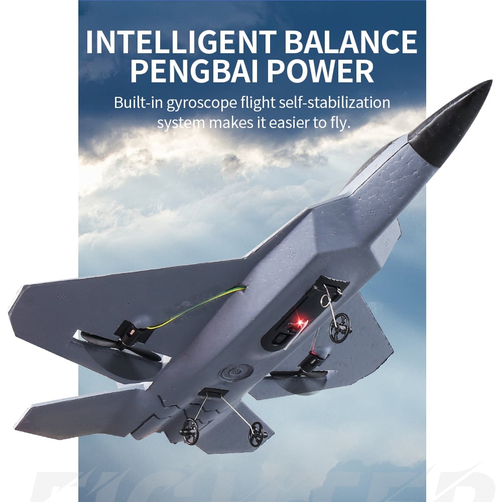 Remote Control Airplane Ready to Fly, 2.4Ghz 2 Channel RC Plane with 3-Axis Gyro Stabilization, Durable EPP Foam RC Jet Aircraft Glider for Beginners & Kids