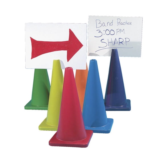 Sportime 008760 Slotted Kontrol Kone Set, Assorted Color - 18 In. H Set Of 6