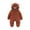 Coffee, variant on Baby Boy Girls Winter Warm Rompers Unisex Newborn Fleece Outfits Bodysuits Newborn Baby Winter Girls Boys Clothes Warm Animal Ears Bear Claw Overall Rompers Hooded Jumpsuit Wine 6-9 Months