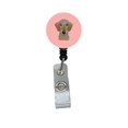 thumbnail image 1 of Damier Rose Teckel à Poils Métalliques Bobine de Badge Rétractable, 1 of 1