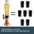 thumbnail image 5 of Hammer + Axe Beer Tower Drink Dispenser with Pro-Pour Tap and Freeze Tube to Keep Beverages Ice Cold, Perfect for Parties and Gameday, Home Bar Accessories, 2.75 Qt./2.6 L, Copper Finish, 5 of 11