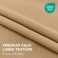 thumbnail image 4 of Cortinas Joydeco de lino opaco, 132 x 305 cm, color beige, 2 paneles, 4 of 9