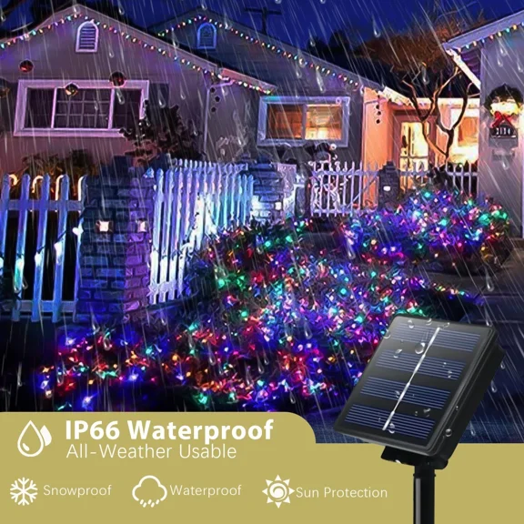 PURELY- Solar Fairy Lights 100 Led - Copper Wire String Lights , Decor For Garden & Home
