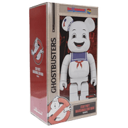تمثال Medicom 1000% Berbrick Stay Puft Marshmallow Man White Chrome Collectible Figure