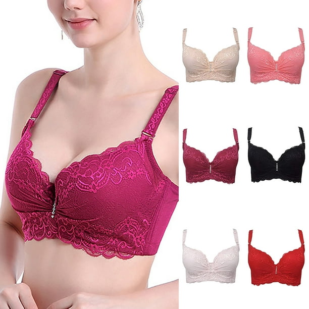 Ladies Women Bra Push Up Sexy Lace Underwear Comfort Soft Cup Padded Size  A-C