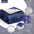 thumbnail image 3 of Solfres 7lbs Weighted Blanket for Kids, 41 x 60 Inches, Minky Printing Heavy Blanket 7 Pounds for Children and Teens Sleeping Ultra Soft and Cozy, Stars, Sensory Items for Sleep, Universe Galaxy, 3 of 7
