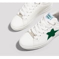 thumbnail image 5 of LUCKY STEP Stylish Star Low Top Lace Up Sneaker Comfort Walking Shoes,White/Green,Womens, 5 of 10