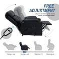 Yoleny Power Lift Recliner Chair Sofa for Elderly with Massage and Heat
