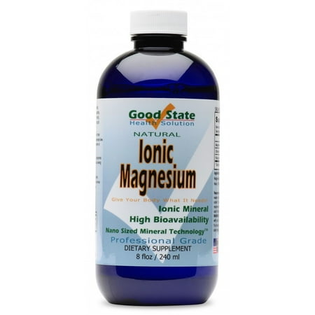 Good State Liquid Ionic Minerals - Magnesium - (96 servings at 100 mg elemental, plus 2 mg fulvic acid) (8 fl (Best Ionic Magnesium Drops)