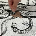 thumbnail image 5 of Ambesonne Octopus Jigsaw Puzzle, Comic Funny Art Doodle, Heirloom-Quality Fun Activity for Family Durable Cardboard, 1000 pcs, Black White, 5 of 6