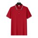 thumbnail image 5 of Blusa y camisa de manga corta con cuello vuelto para hombre, de verano, de malla, informal, holgada, con solapa y botones, de poliéster., 5 of 9