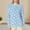 Light Blue, variant on Besolor Womens Fleece Fuzzy Pajama Tops Star Print Soft Plush Crewneck Long Sleeve Warm Winter Shirts Sleepwear