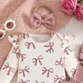 thumbnail image 7 of CAUYDY Newborn Gifts For Baby Girl Shower Outfit Ruffle Long Sleeve Romper Set 0 3 6 9 12 18 Months Preemie Clothing Fall Winter Pink Sizes 9-12 Months, 7 of 7