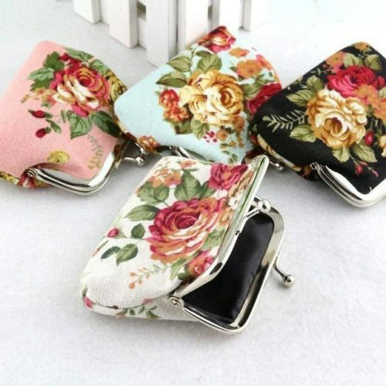 Coin Purse Kiss-Lock Wallet Vintage Money Change Pouches Leather Triple  Frame Purses Fashion Card Coin Holder Bag for Women Girl - AliExpress