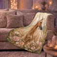 thumbnail image 6 of Golden Palomino Horse Meadow, Rustic Farmhouse Horse Scene, Warm Flannel Blanket for Ranch House and Living Room, Horse Lovers Valentine's Day Gift, Rustic Home Decor, 6 of 9
