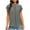 Gray T-Shirts for Women, variant on Stylish Women's Short Cape Sleeve Mock Neck Dressy Blouse Shirts Business Elegant Trendy Plain Solid Soft Cmofy Work Tops Blue 8
