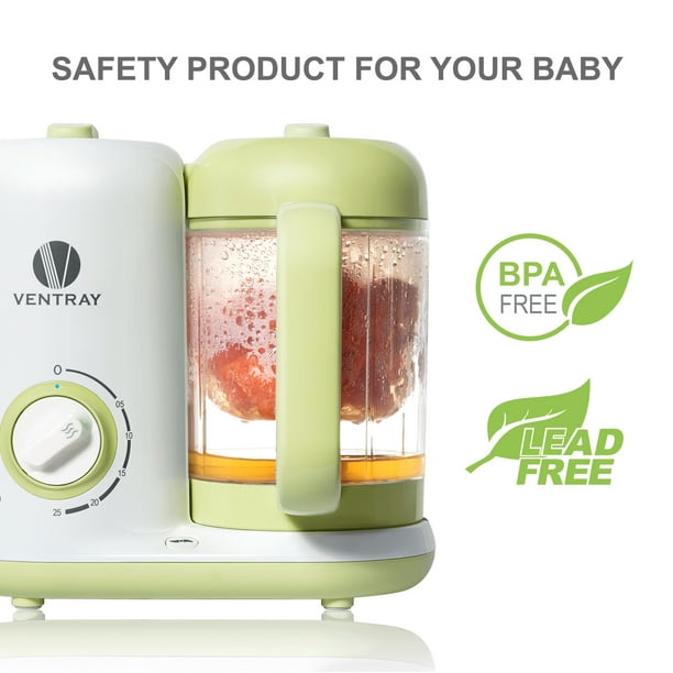 Ventray Baby Food Maker, Robot culinaire tout-en-un pour bébé, Blender,  Cuiseur vapeur, Cuiseur, Hacher, Moudre, Purée, Sans BPA - vert 
