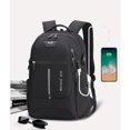 thumbnail image 2 of ICE Junior Travel Backpack with USB Charging Port, Carry On Backpack Water-resistant Work Business Laptop Backpack for Men，Black, 2 of 7