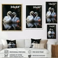 thumbnail image 4 of Designart "Tranquil Swan Family Scene II" Animals Swans Floater Framed Wall Art Prints, 4 of 5