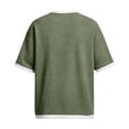 thumbnail image 6 of Lumtrix Short Sleeve Waffle Shirts for Men Spring Summer Quarter Zip Tops Casual Big and Tall Workout Pullover Army Green M, 6 of 8