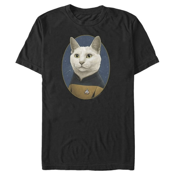 T-Shirt Homme Star Trek: la Prochaine Génération Commander Data Cat - Black - Petit