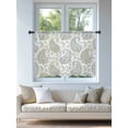thumbnail image 4 of Sheer Curtains 54 Inch Length, Paisley Flower Semi Sheer Curtains Light Filtering Window Treatment, Spring Watercolor Modern Floral Leaf Plant Privacy Voile Drapes for Living Room Bedroom 52x54 Inch, 4 of 7