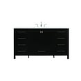 thumbnail image 3 of 60 inch single bathroom vanity in black, 3 of 8
