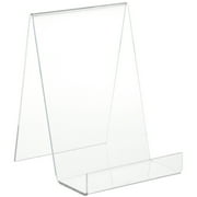Plymor Clear Acrylic Flat Back Display Easel With 3" Box Ledge, 10" H x 7" W x 8" D