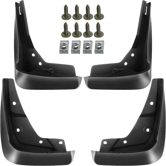 A-Premium Set of 4PCS Mud Flaps Splash Guards Mudguards Mudflaps with Hardware Kits Accessory Compatible with Mercedes-Benz C43 AMG, C63 AMG, C63 AMG S, 2021, Front and Rear (Driver & Passenger Sides)