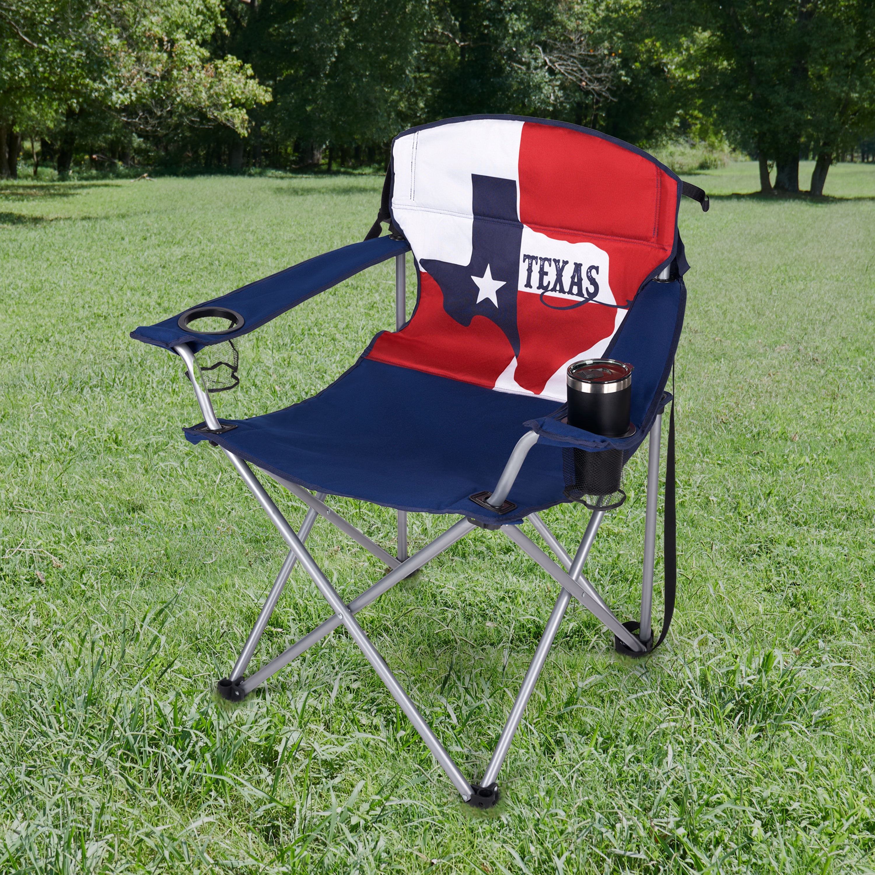 Ozark Trail Texas Big & Tall Camp Chair, Texas Pattern