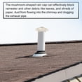 thumbnail image 4 of Uxcell 3" tapa de chimenea, 2 piezas tapa de ventilación de techo, cubierta de lluvia redonda para chimenea, en forma de hongo, para salida de aire de chimenea, blanca, 4 of 6