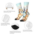 thumbnail image 3 of Masiiu Bluey Pattern Adult Crew Socks, Breathable Color-Block Mid-Calf Socks, Comfortable for Daily Wear and Sports, 3 of 6