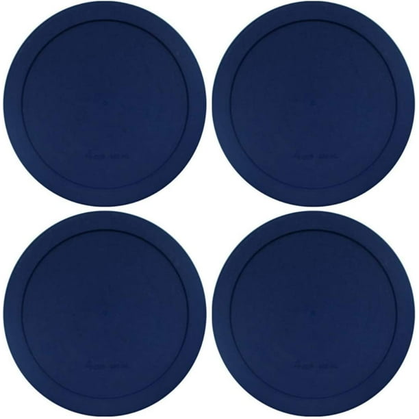 Pyrex and Anchor Round Glass Container Lids Orange, 2Cup (6PK