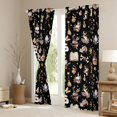 thumbnail image 3 of Homewish Halloween Witch Kitchen Curtains for Kids Girls, Magic Book Black Out Curtains Pack of 2 (42x63 Each), Black, 3 of 5
