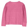 thumbnail image 5 of Annhoo Girl's Knitted Sweater Tops Soft Puff Long Sleeve Round Neck Shirts Lightweight Comfort Pullover Kids Clothes, 5 of 8
