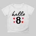 thumbnail image 2 of Bysome Girls Shirts Summer Letter Print Short Sleeve Crew Neck Tops Comfortable Girl T-Shirt Size 10-11 Years White, 2 of 3