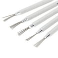 LeiKong 5 PCS Clay Needle Tools Silver White Aluminum Handle Clay