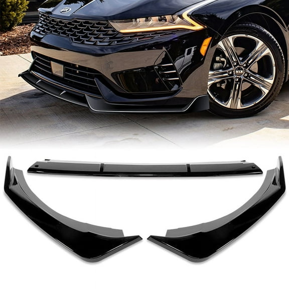 Stay Tuned Performance Front Bumper Body Splitter Spoiler Lip For 2021-2024 Kia Optima K5 Painted Black