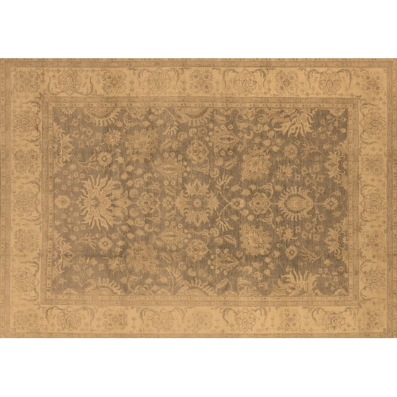 Ahgly Company Indoor Rectangle Oriental Brown Traditional Area Rugs, 5' x 7'
