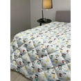 thumbnail image 2 of Floral Down Alternative Comforter, Motley Colorful Retro Arrangement of Hand Drawn Flowers in Vivid Tones, Microfiber Quilt for All Season, 5 Sizes, Magenta Plum and Apricot, by Ambesonne, 2 of 3