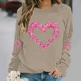 thumbnail image 3 of Yuyuzo Chandails de la Saint-Valentin pour Femmes Grande Taille Doublés en Molleton Mignons à Cœur Chandails à Manches Longues Amples Décontractés Chandails à Enfiler, 3 of 6