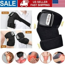 Knee Heating Massager Pads Knee Vibration Massager Knee Brace Wrap for Arthritis Knee Pain Relief Massaging Knee Pad with AC Adapter Knee Heated Vibration Massager