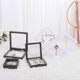 thumbnail image 2 of 9 Portable Hand Jewelry Badge Storage Box PE Film Suspended Jewelry Box Dust-proof and Oxidation-proof Earrings Earrings Storage 7*7cm (White), 2 of 5