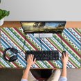 thumbnail image 4 of Long Mouse Pads for Desk,Colorful Geometric Stripe Pattern Desk Mats on Top Of Desks, Desk Mouse Pad Extra Large with 3mm Non-Slip Base and Stitched Edge for Gaming,Office,Work,Home 47.3"x23.6", 4 of 6