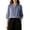 Blue, variant on Aeguzox Womens Blouses Mandarin Collar with Partial Button Front and Embroidered Accents,Sizes M-4XL